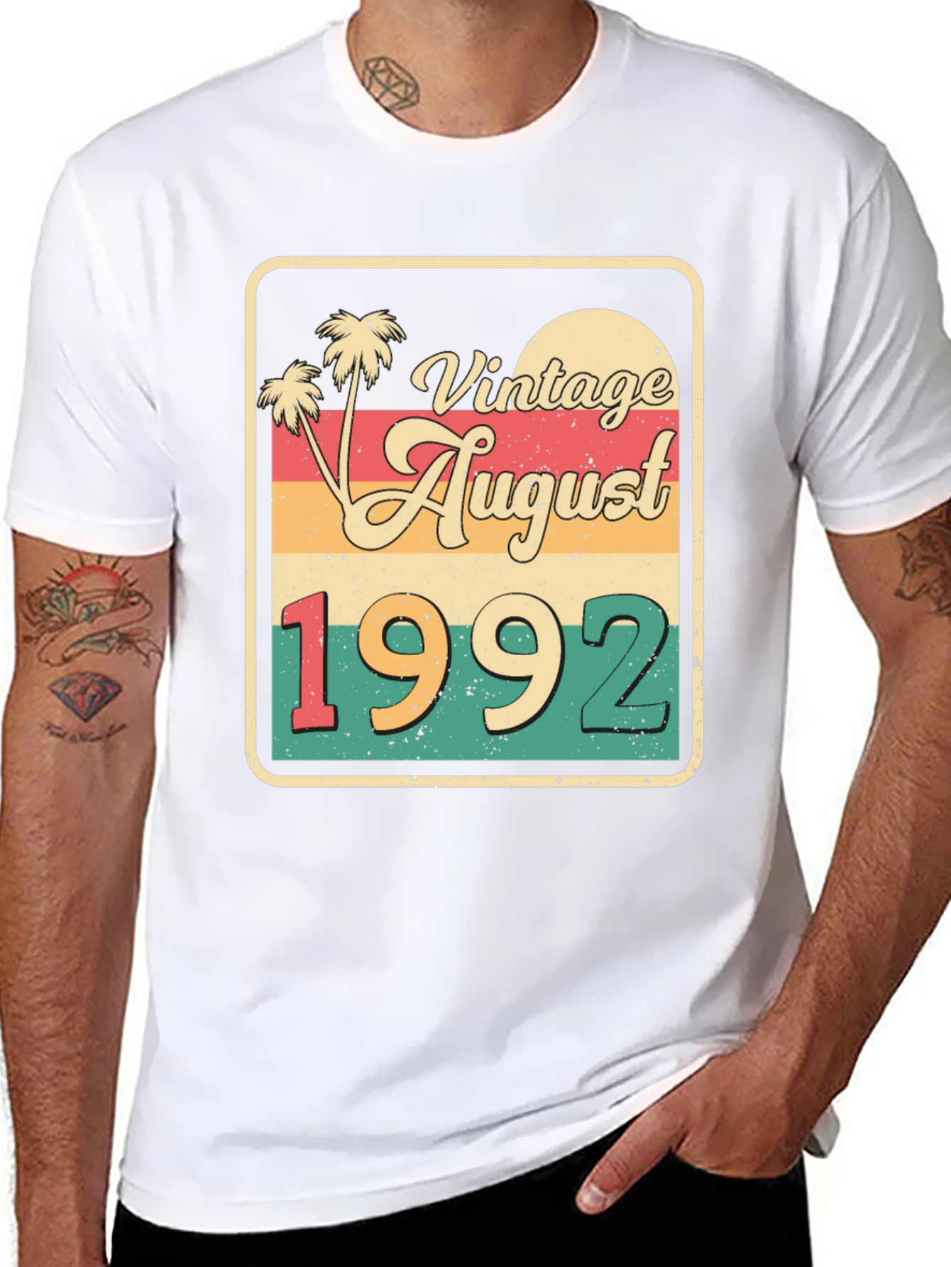 Vintage August 1992 Birthday T-Shirt