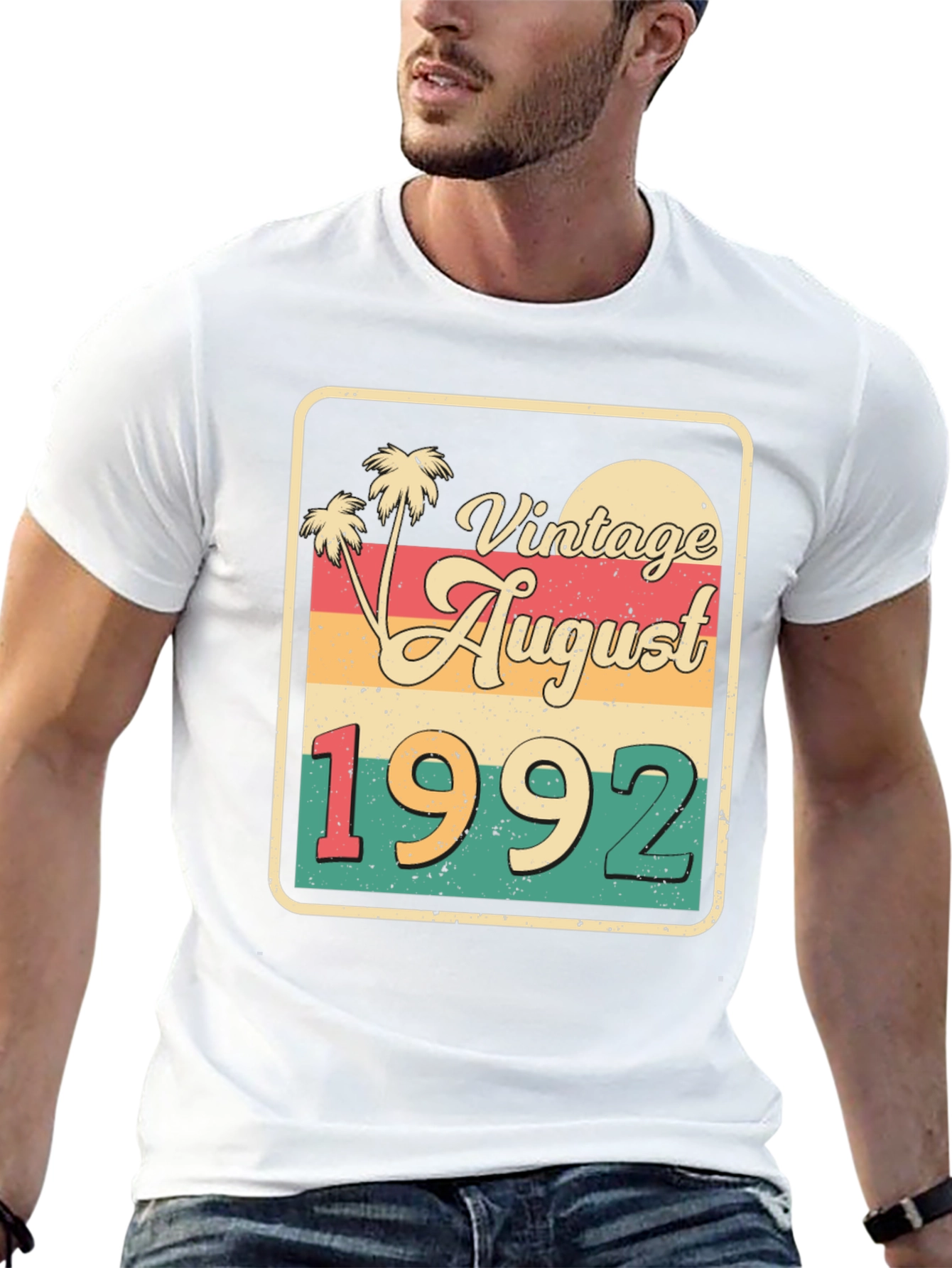 Vintage August 1992 Birthday T-Shirt