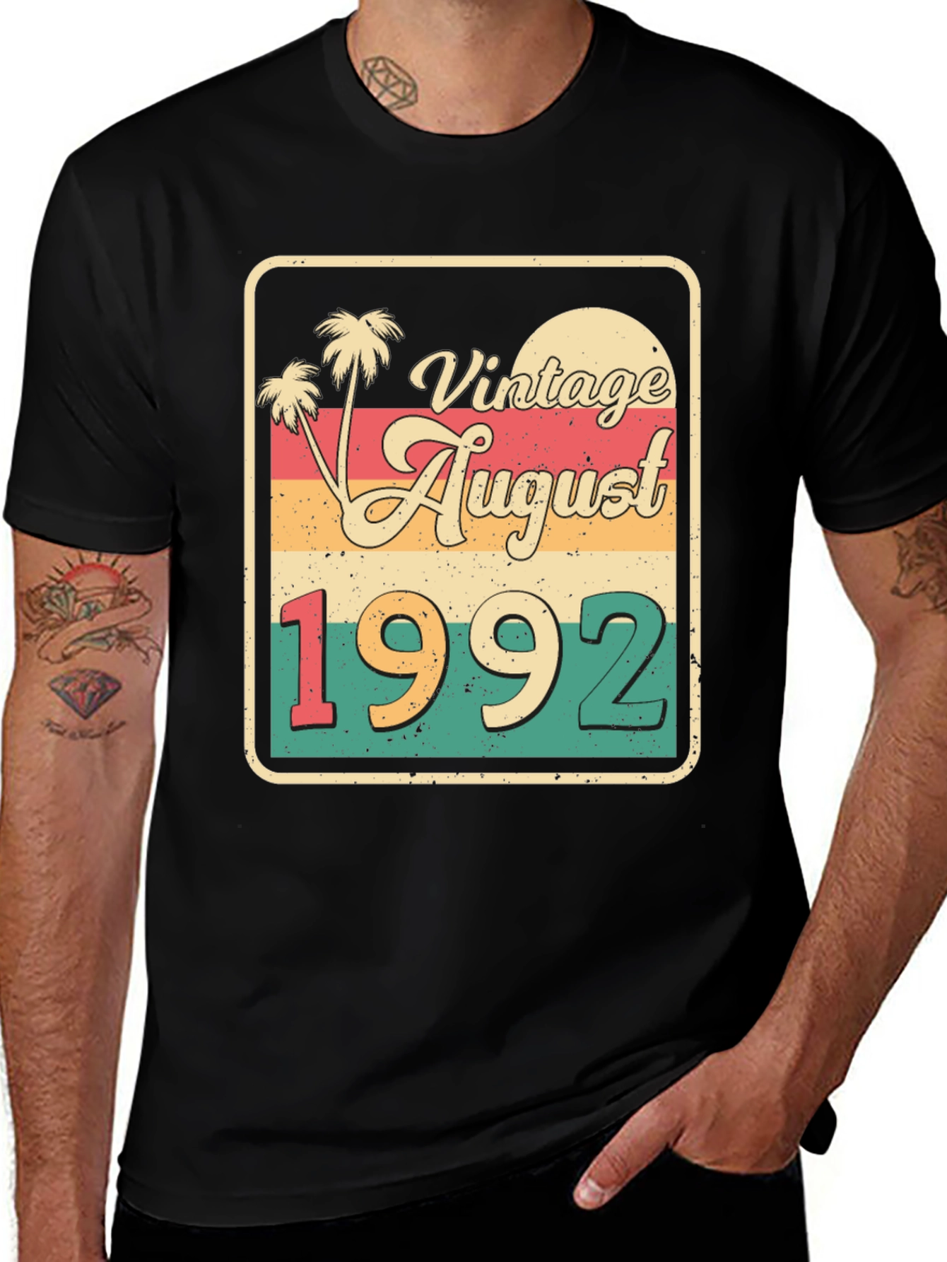 Vintage August 1992 Birthday T-Shirt