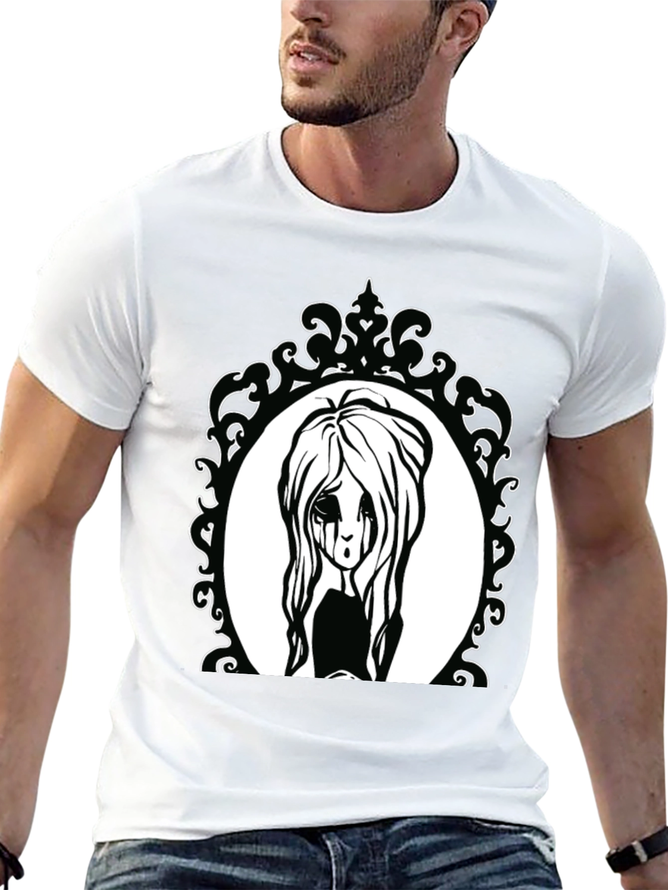 Gothic Girl Portrait T-Shirt