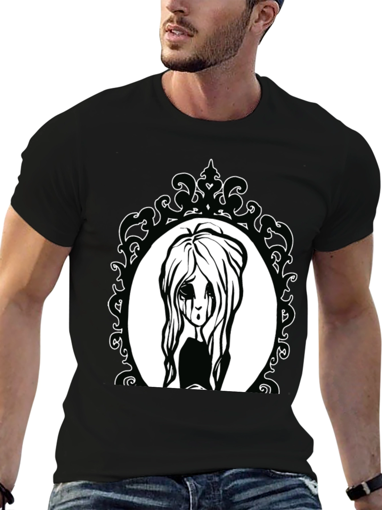 Gothic Girl Portrait T-Shirt