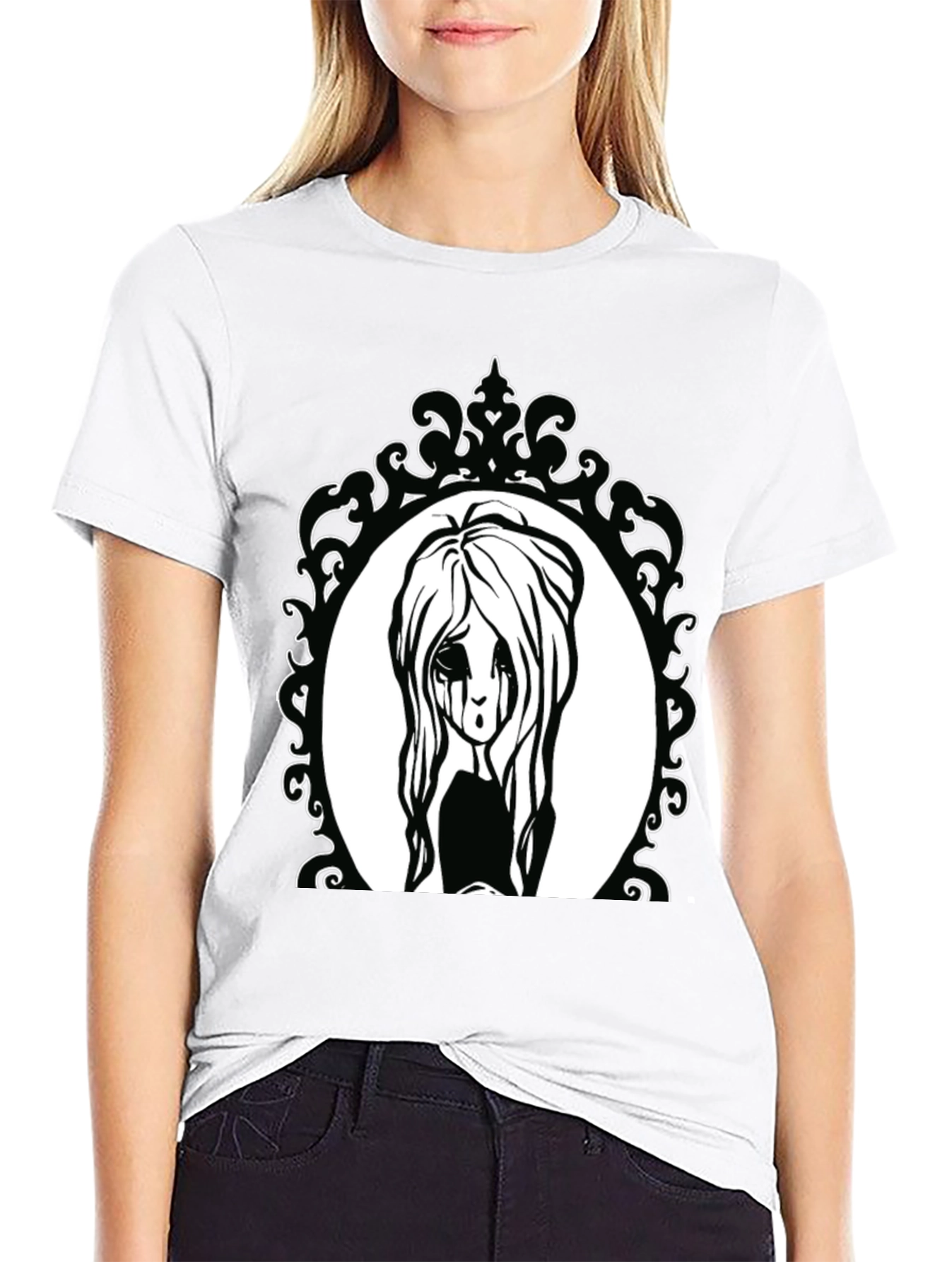 Gothic Girl Portrait T-Shirt