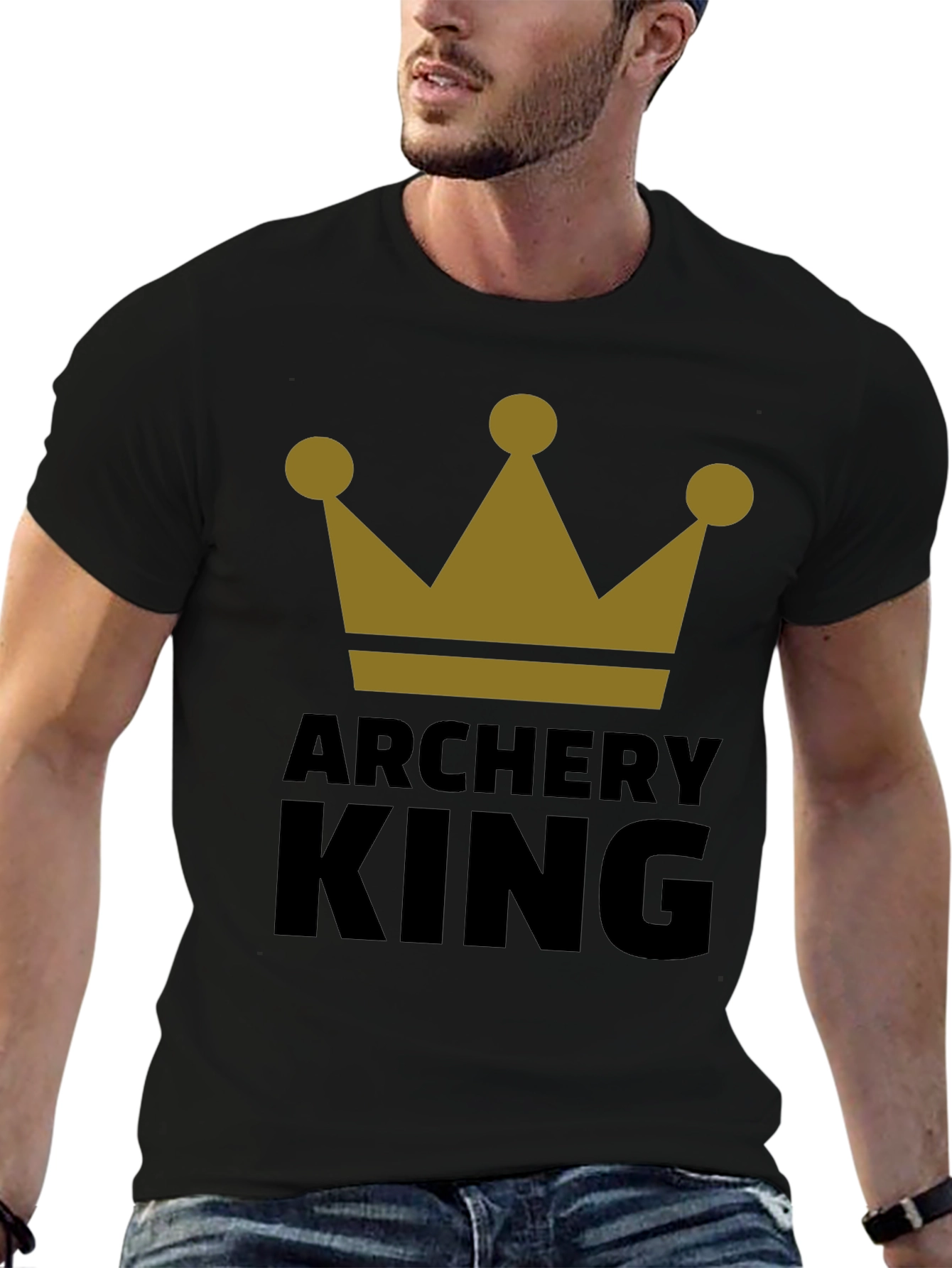 Archery King Graphic Tee - Black T-Shirt for Archers