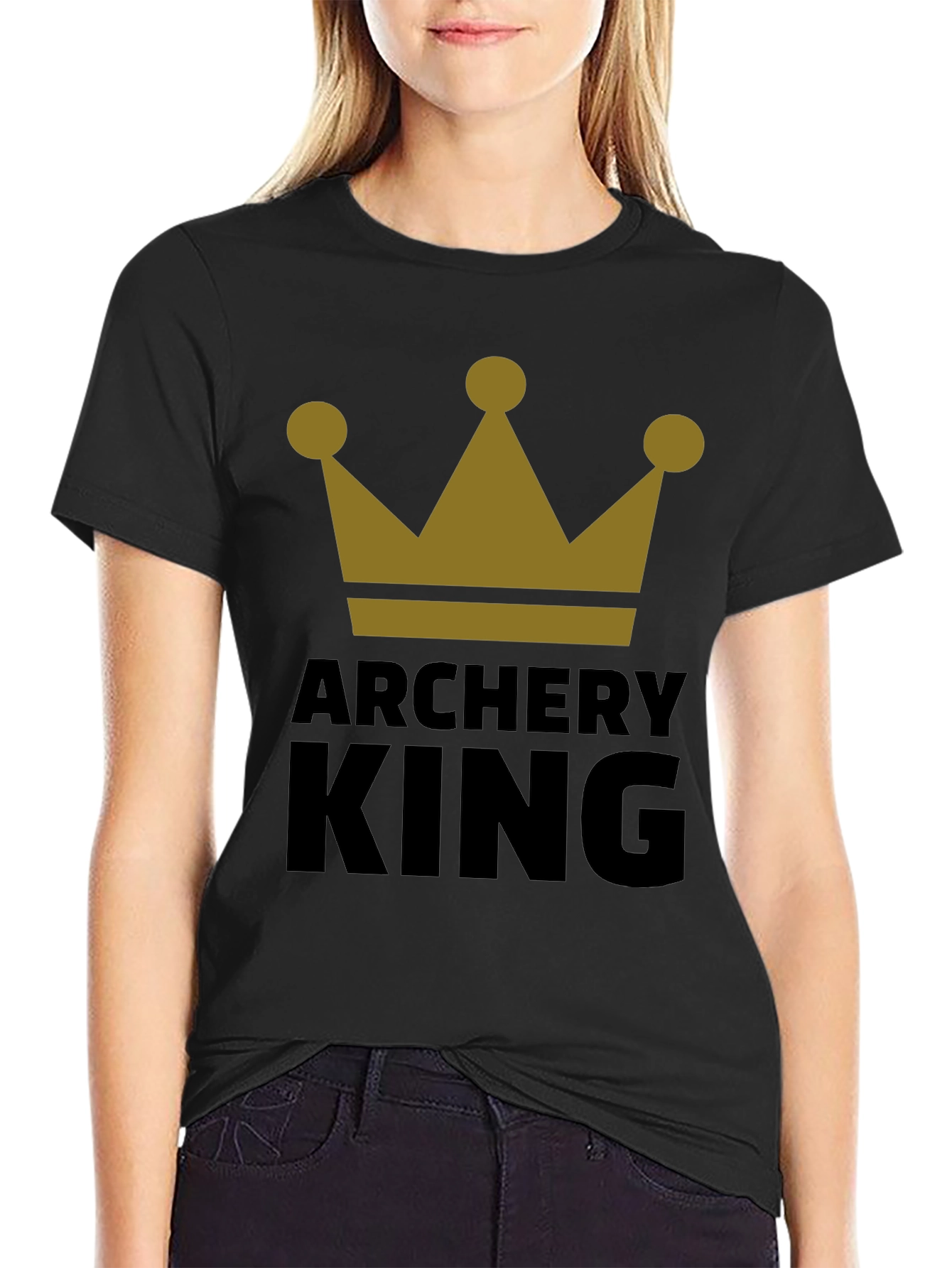 Archery King Graphic Tee - Black T-Shirt for Archers
