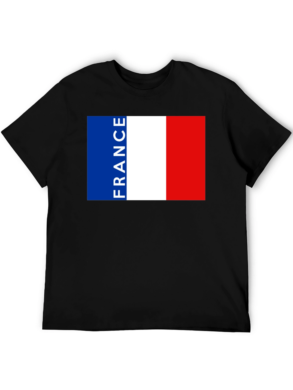 France Flag T-Shirt - Black Graphic Tee