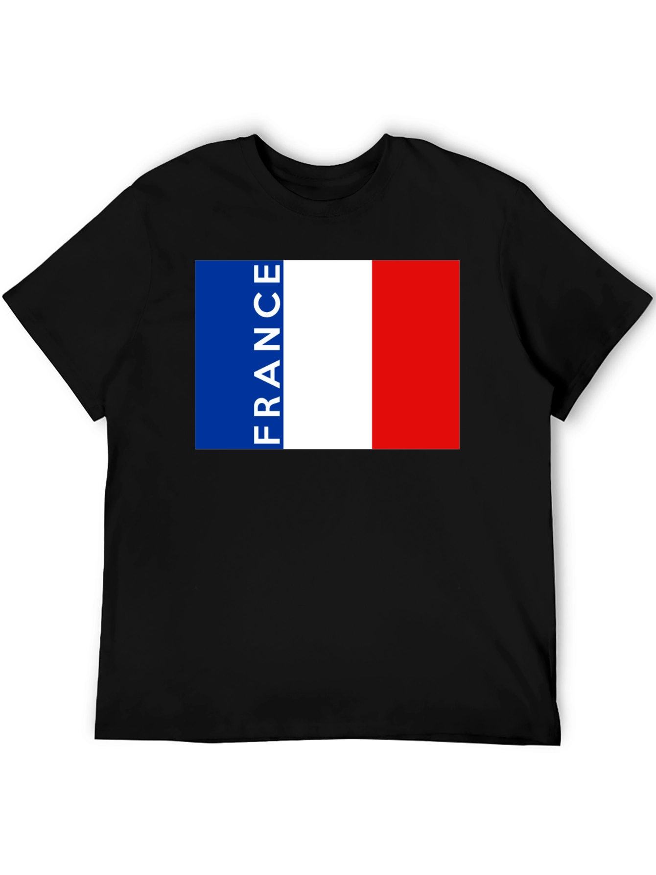 France Flag T-Shirt - Black Graphic Tee