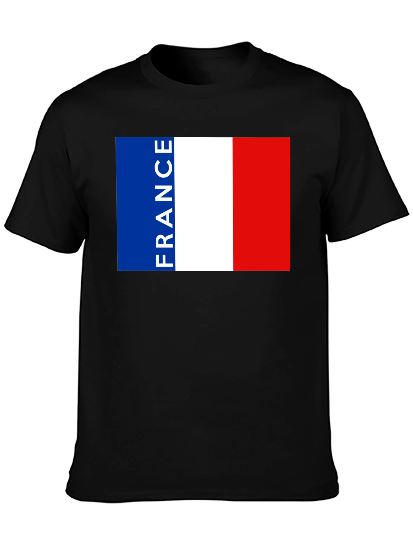 France Flag T-Shirt - Black Graphic Tee