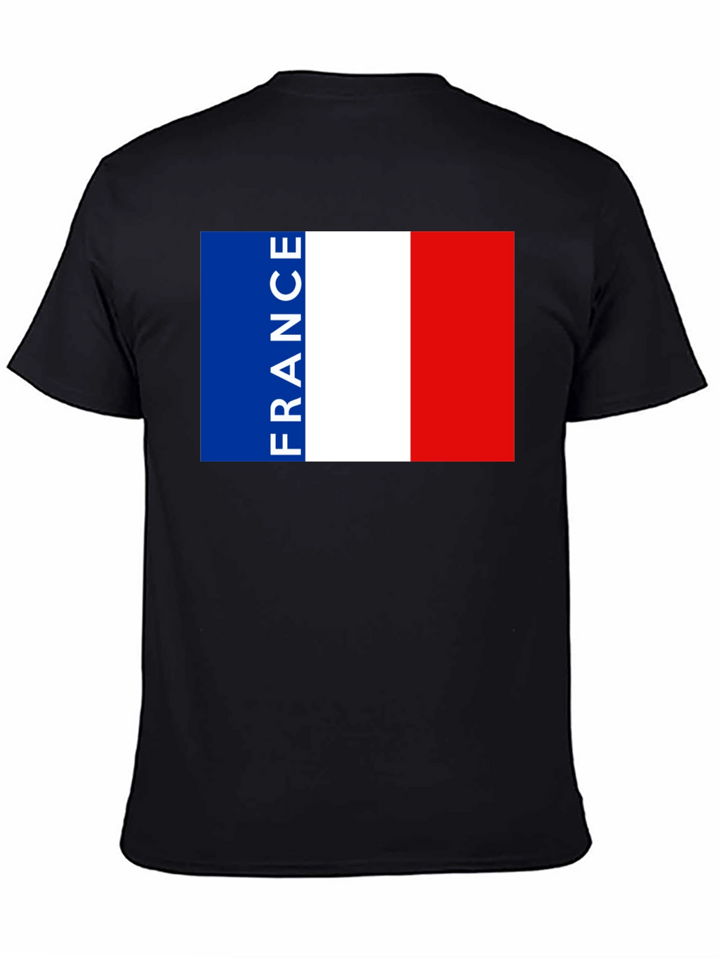 France Flag T-Shirt - Black Graphic Tee