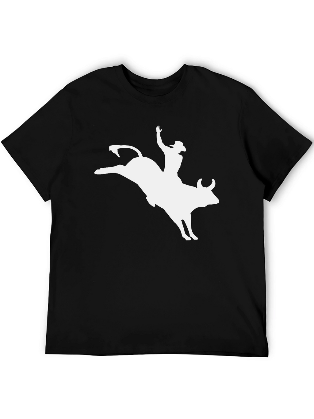 Rodeo Rider T-Shirt - Black Cotton Bull Riding Tee