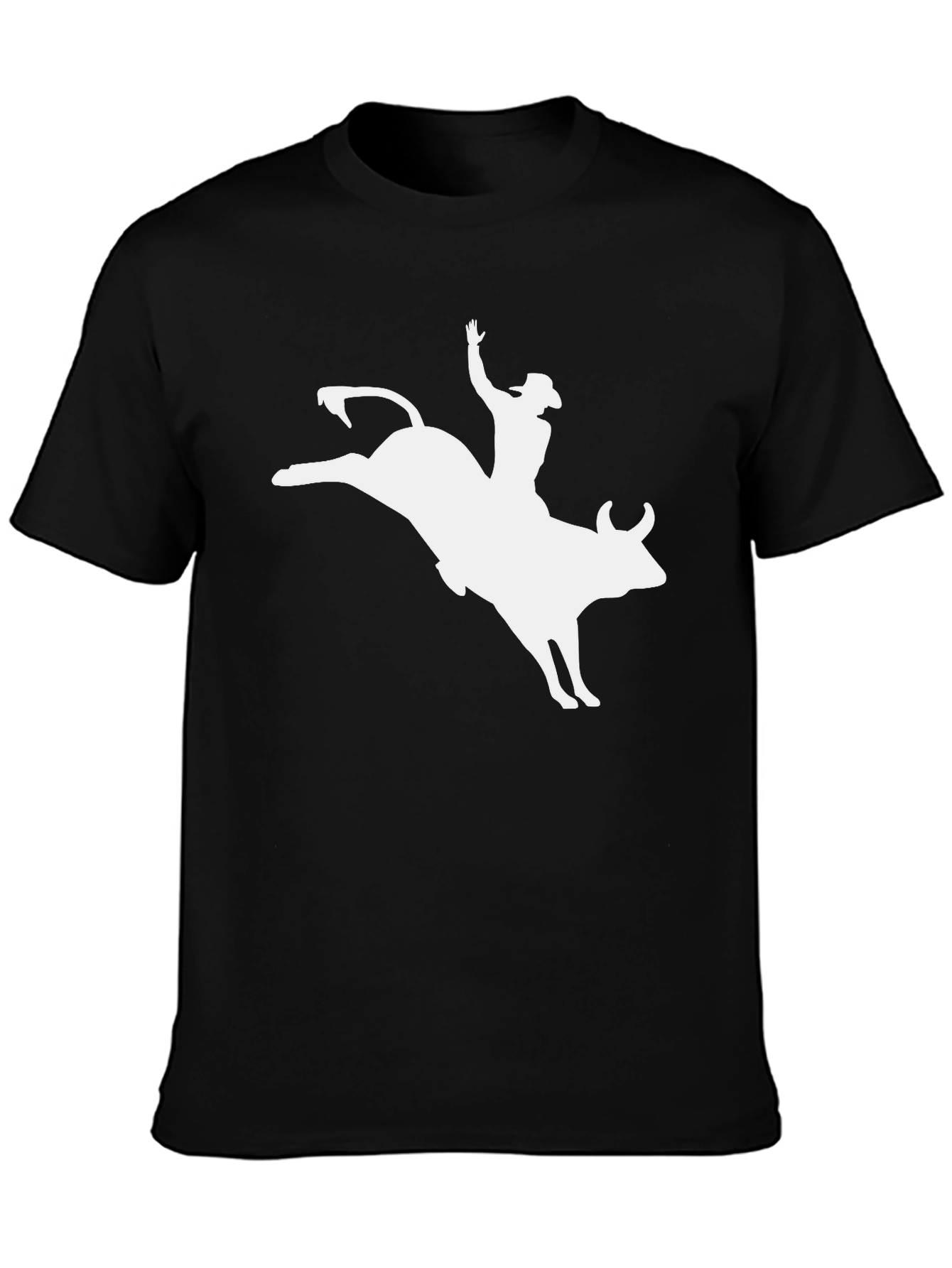 Rodeo Rider T-Shirt - Black Cotton Bull Riding Tee