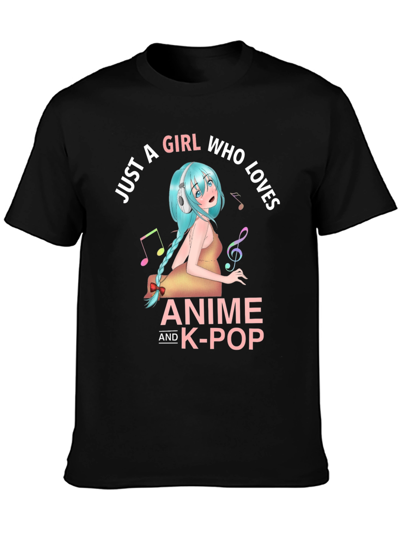 Anime & K-Pop Girl T-Shirt - Music Lover Tee