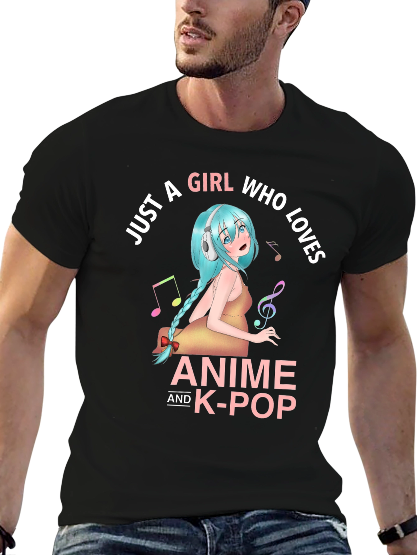 Anime & K-Pop Girl T-Shirt - Music Lover Tee