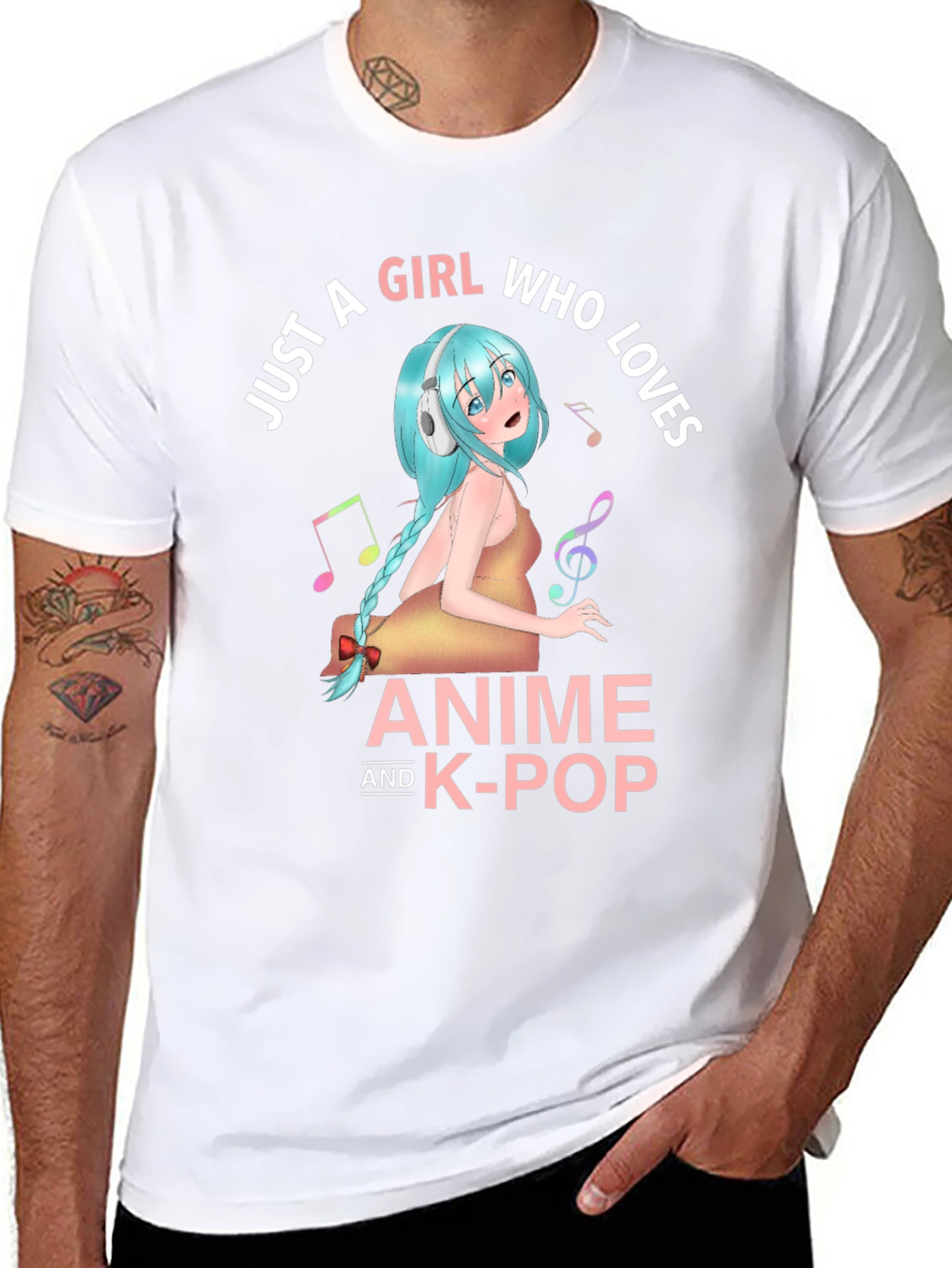 Anime & K-Pop Girl T-Shirt - Music Lover Tee