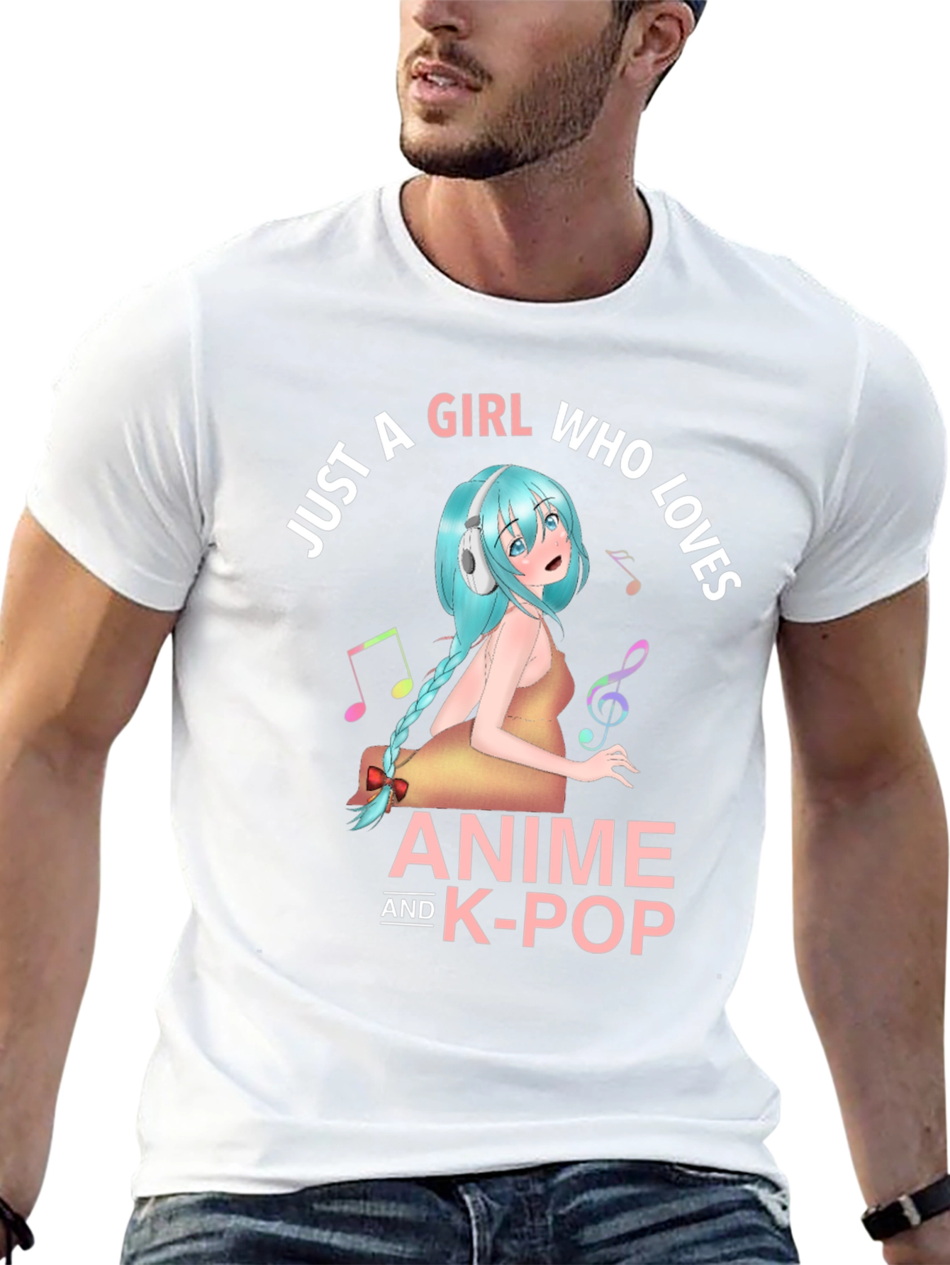 Anime & K-Pop Girl T-Shirt - Music Lover Tee