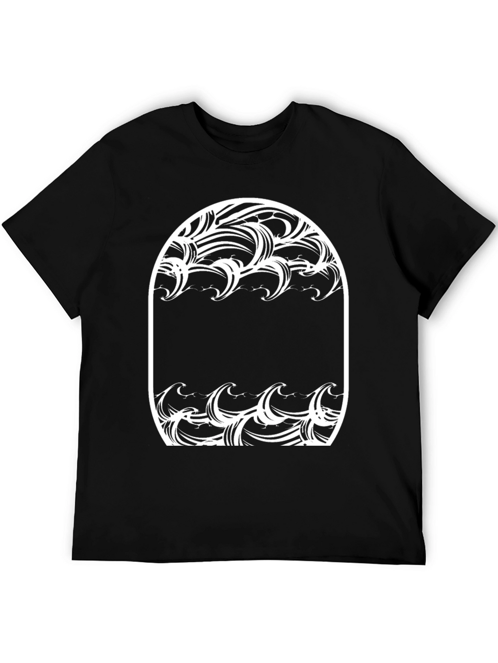 Ocean Wave Graphic Tee - Black