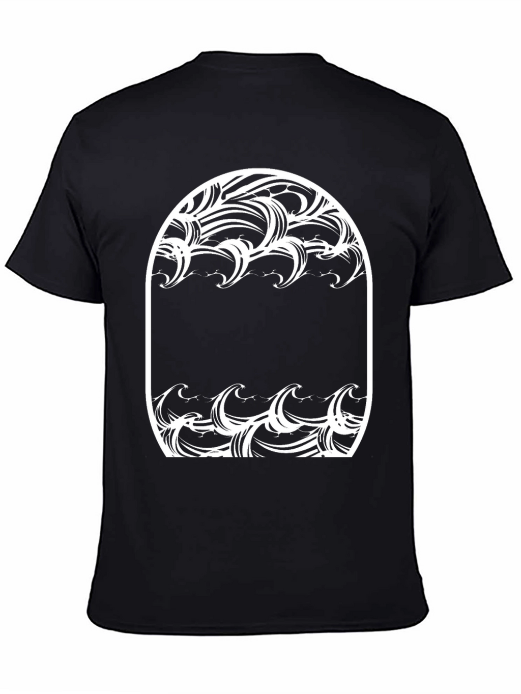 Ocean Wave Graphic Tee - Black