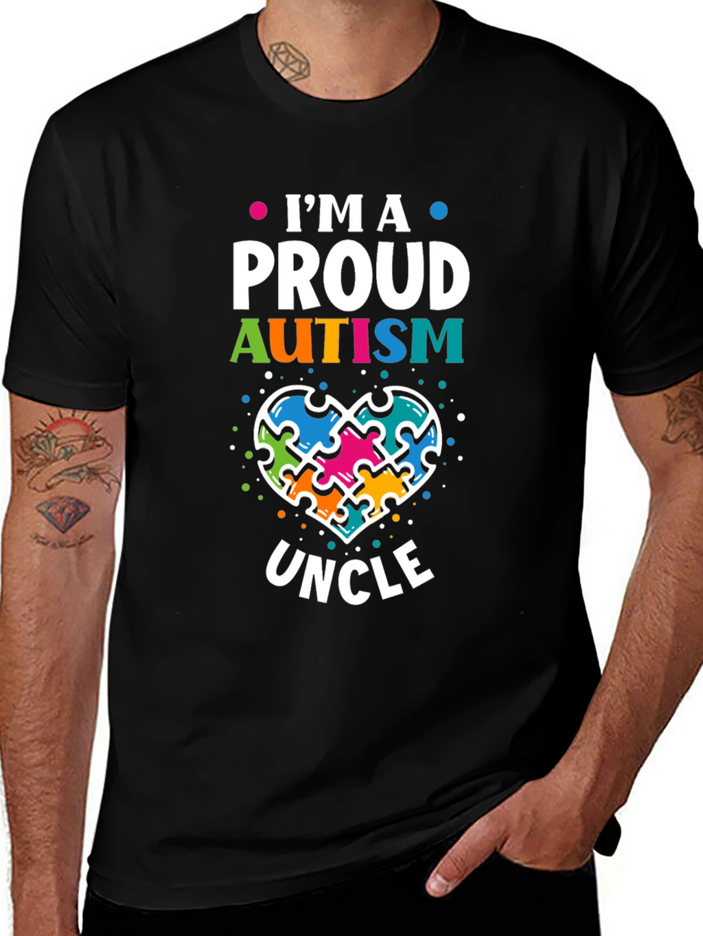 Proud Autism Uncle T-Shirt