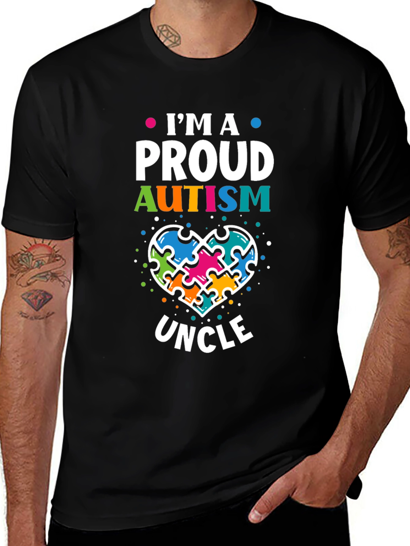 Proud Autism Uncle T-Shirt