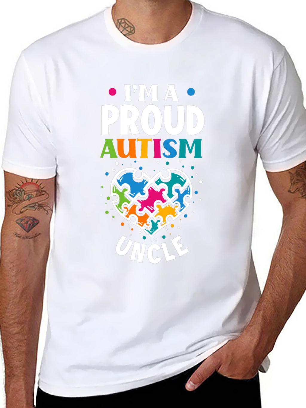 Proud Autism Uncle T-Shirt