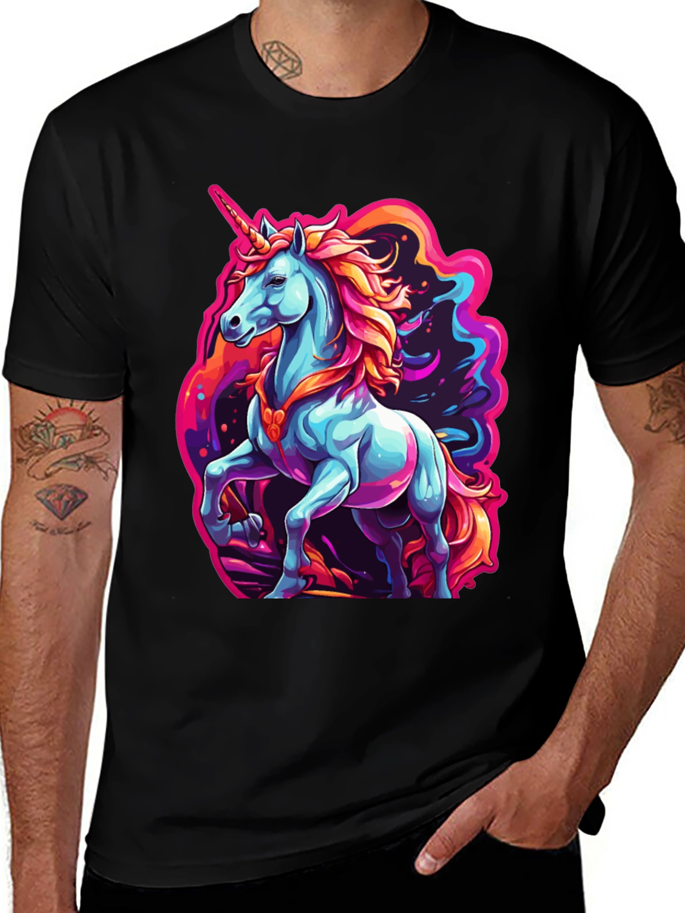 Unicorn Graphic T-Shirt - Colorful Fantasy Tee