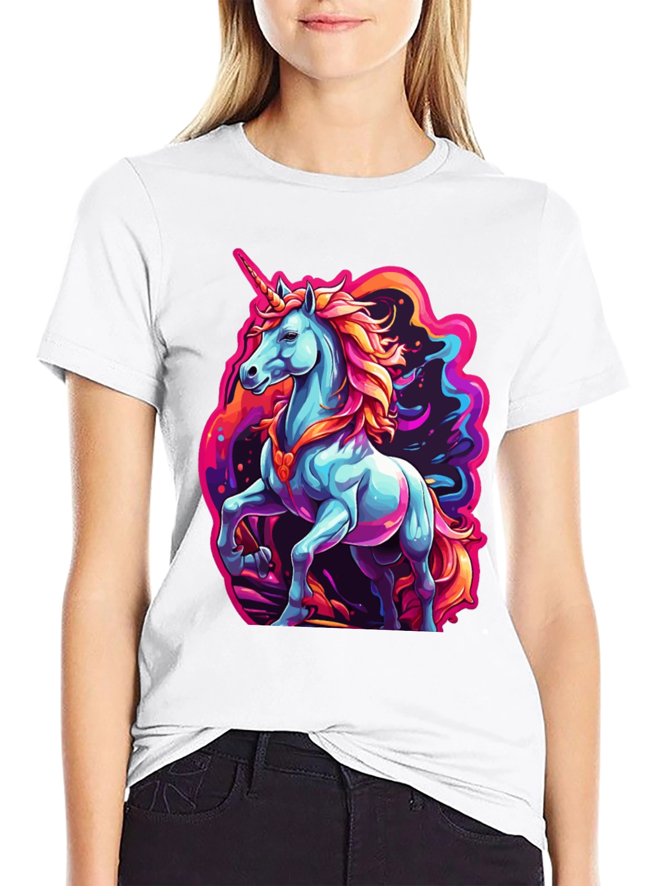 Unicorn Graphic T-Shirt - Colorful Fantasy Tee