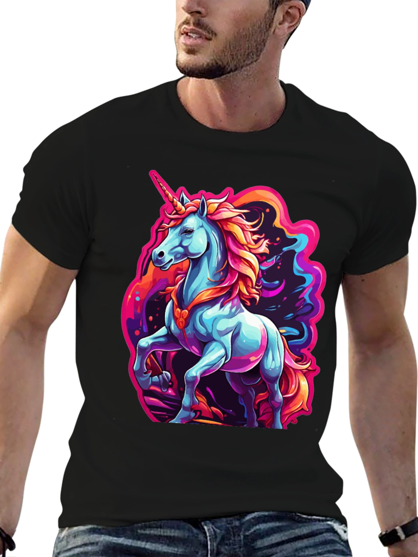 Unicorn Graphic T-Shirt - Colorful Fantasy Tee