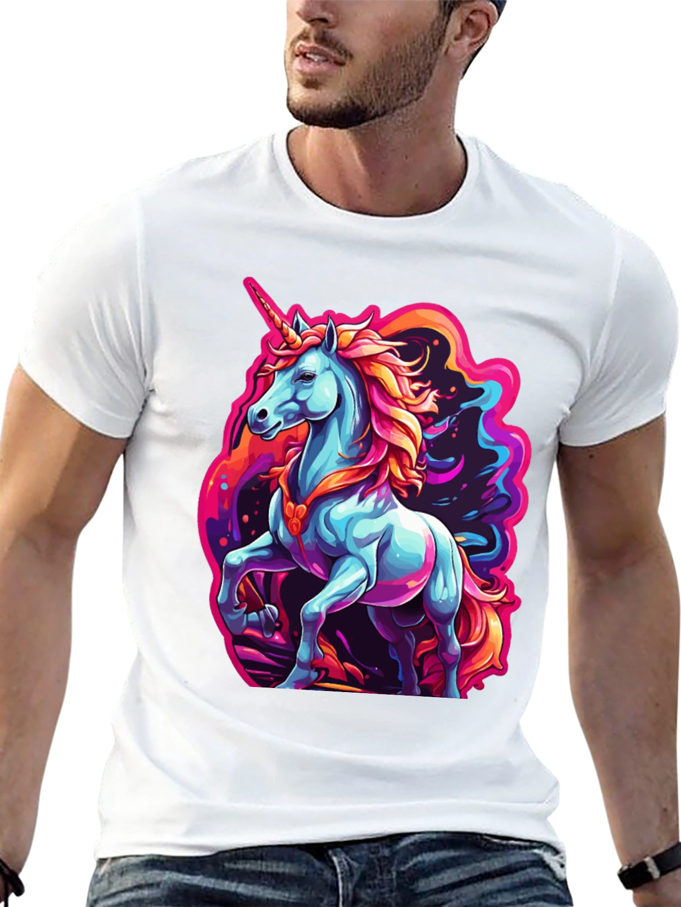 Unicorn Graphic T-Shirt - Colorful Fantasy Tee