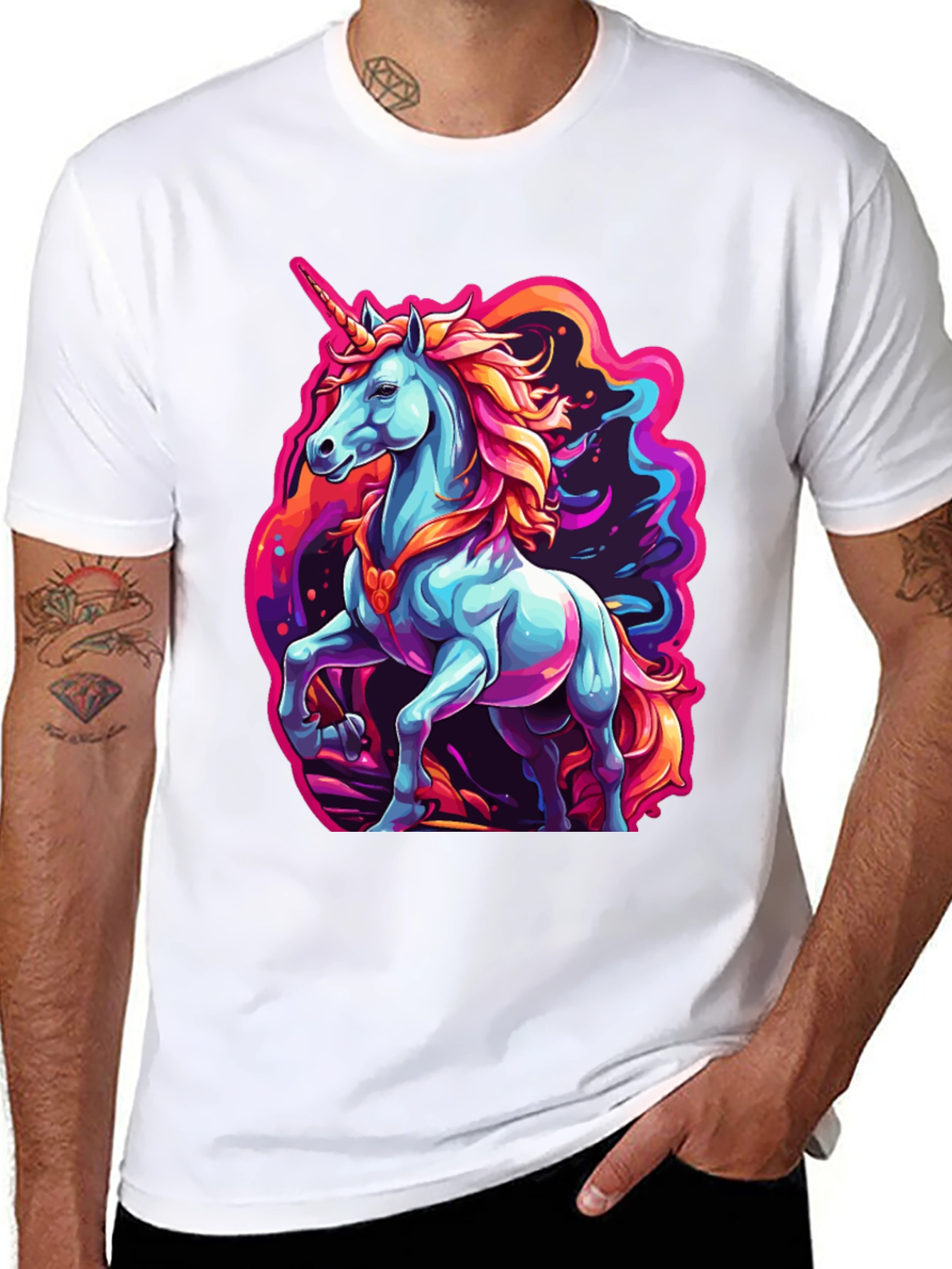 Unicorn Graphic T-Shirt - Colorful Fantasy Tee