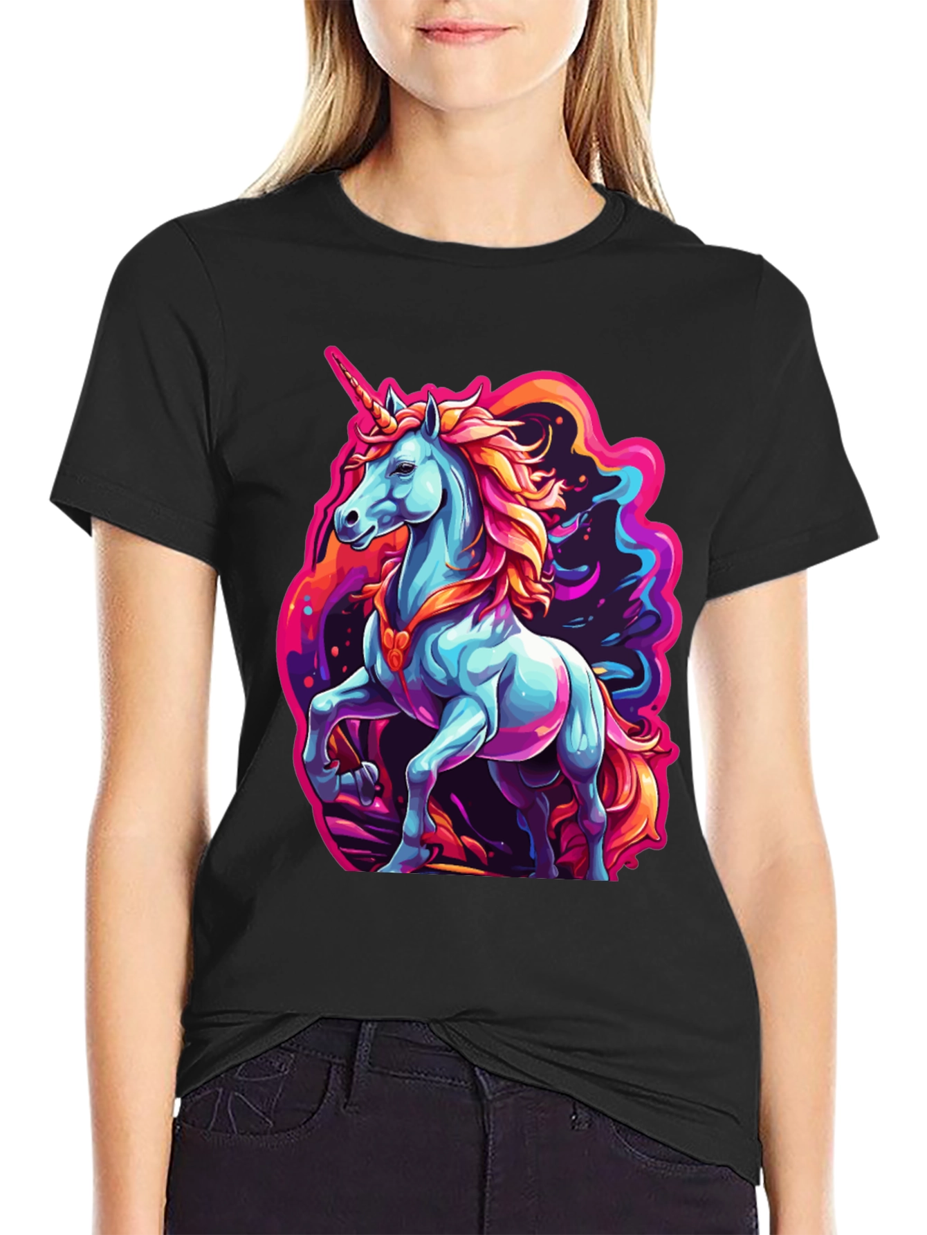 Unicorn Graphic T-Shirt - Colorful Fantasy Tee