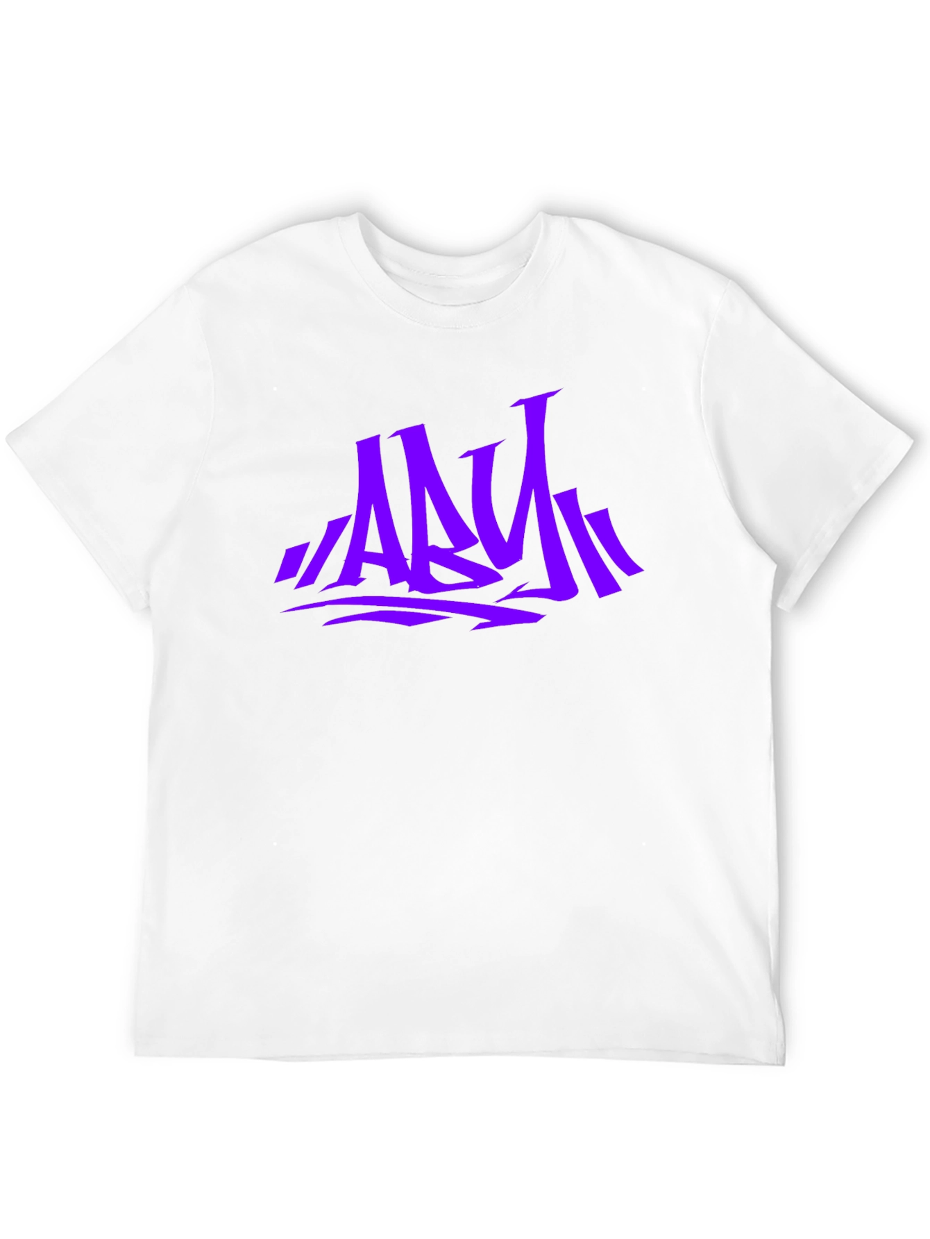 Stylish Graphic Print Mens T-Shirt - Purple ABY Design