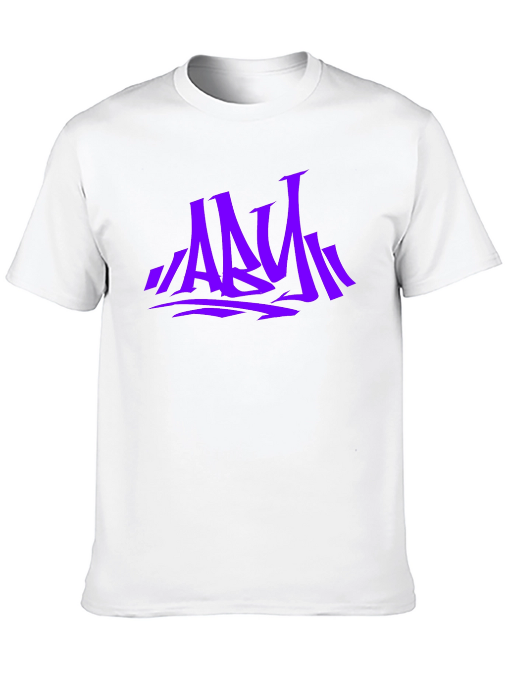 Stylish Graphic Print Mens T-Shirt - Purple ABY Design