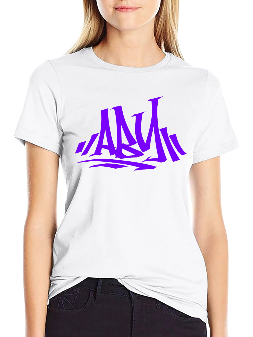 Stylish Graphic Print Mens T-Shirt - Purple ABY Design
