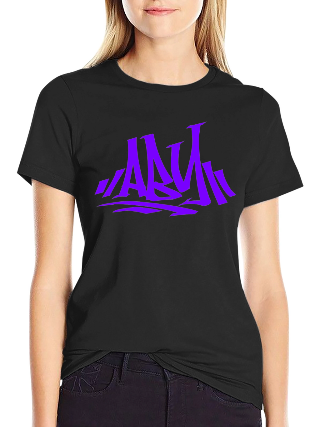 Stylish Graphic Print Mens T-Shirt - Purple ABY Design