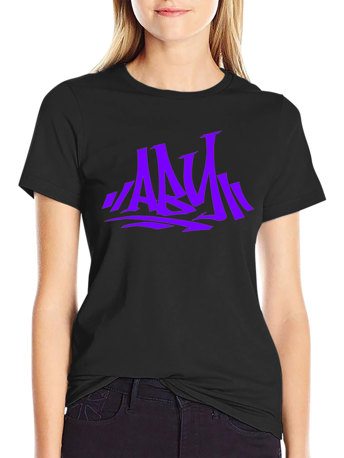 Stylish Graphic Print Mens T-Shirt - Purple ABY Design