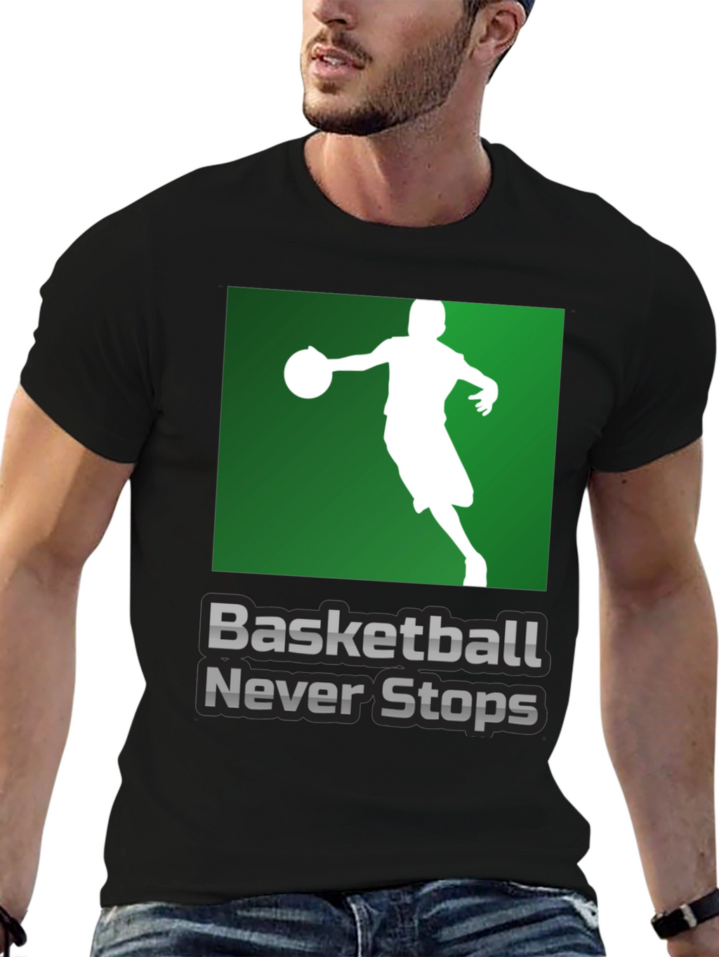 Basketball Never Stops Graphic T-Shirt