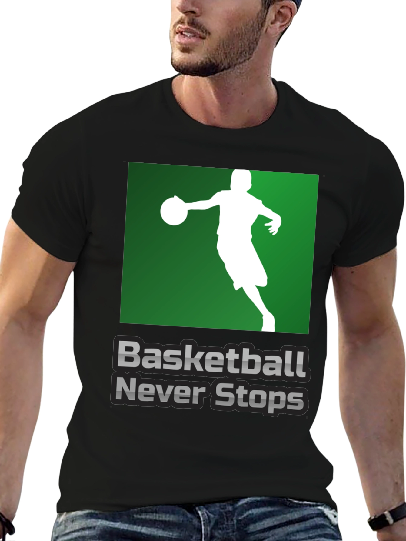 Basketball Never Stops Graphic T-Shirt