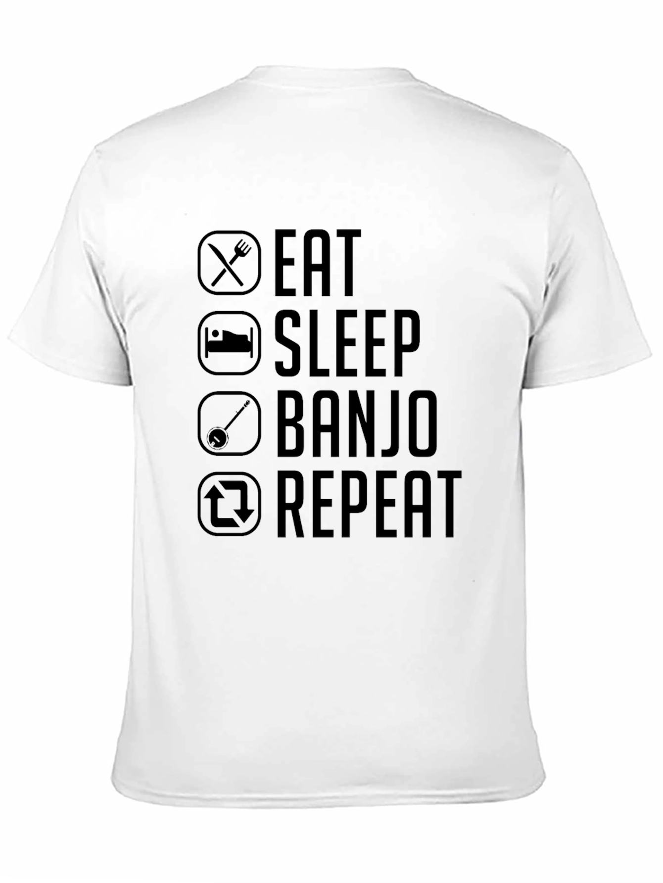 Eat Sleep Banjo Repeat Graphic Tee - Black