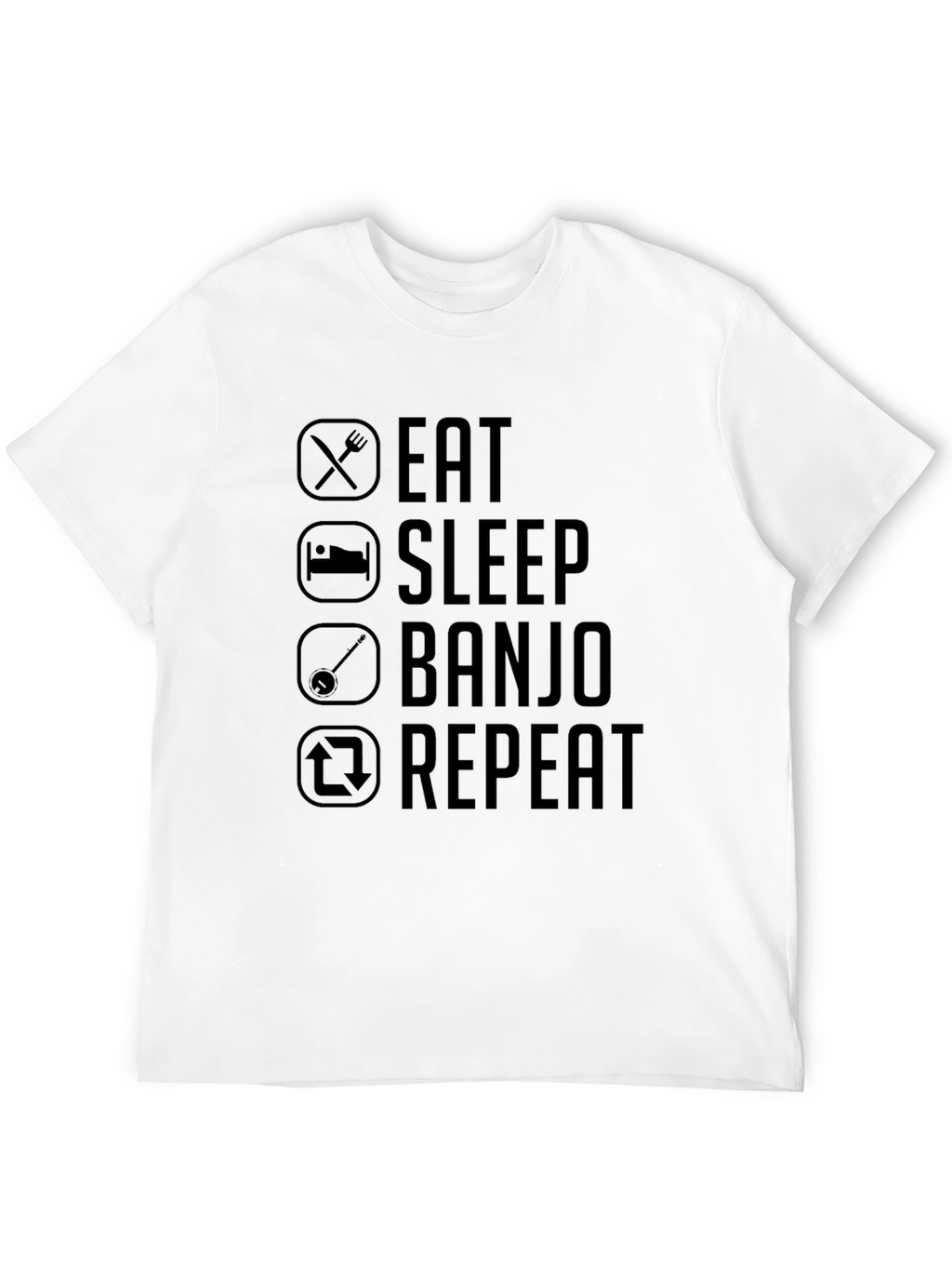 Eat Sleep Banjo Repeat Graphic Tee - Black