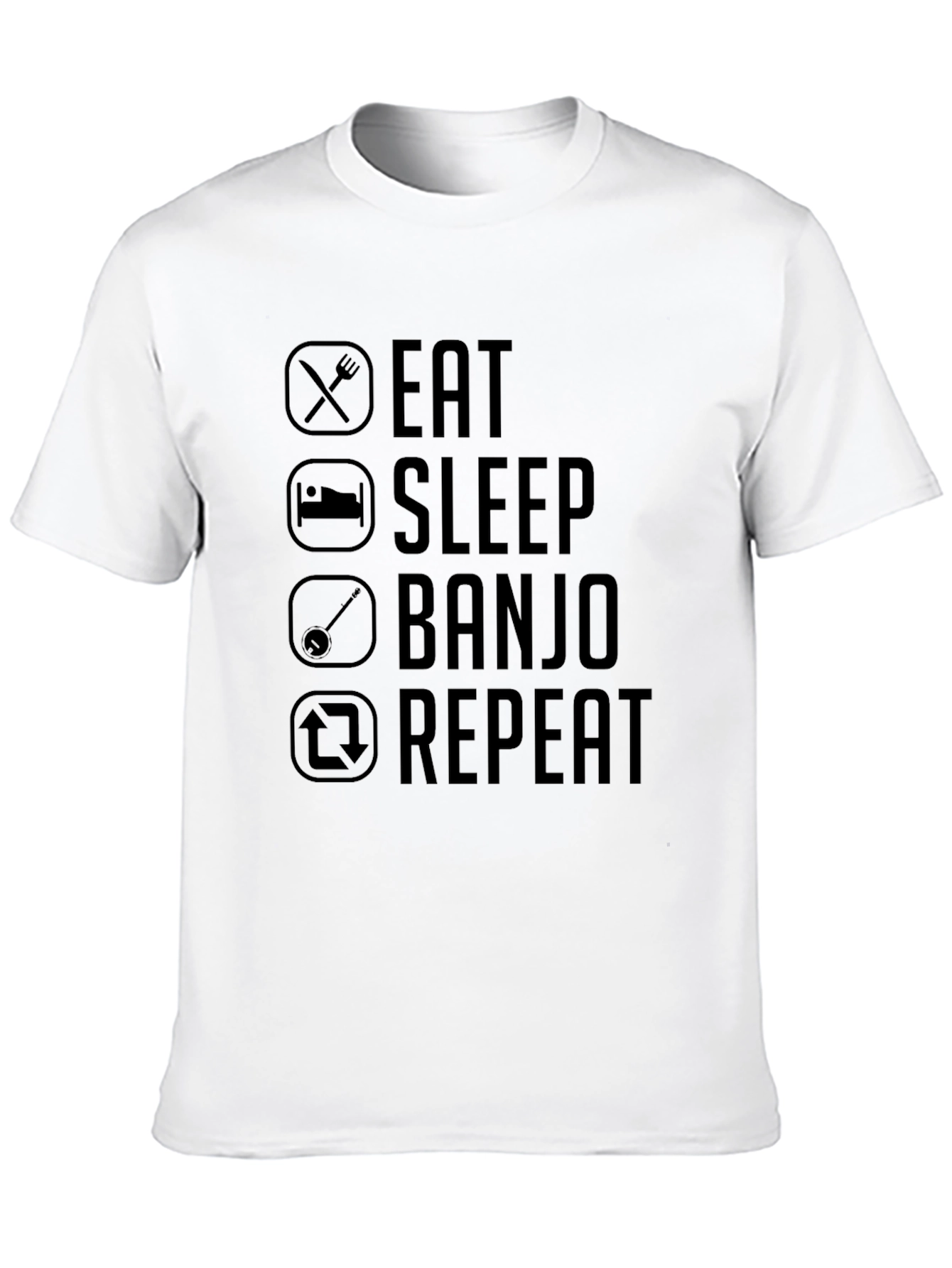 Eat Sleep Banjo Repeat Graphic Tee - Black