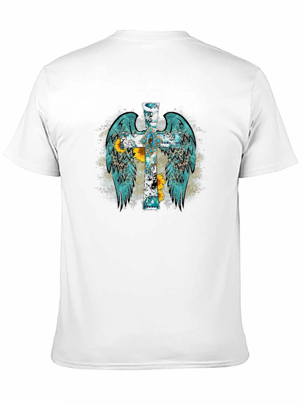 Cross Wings Graphic Black T-Shirt