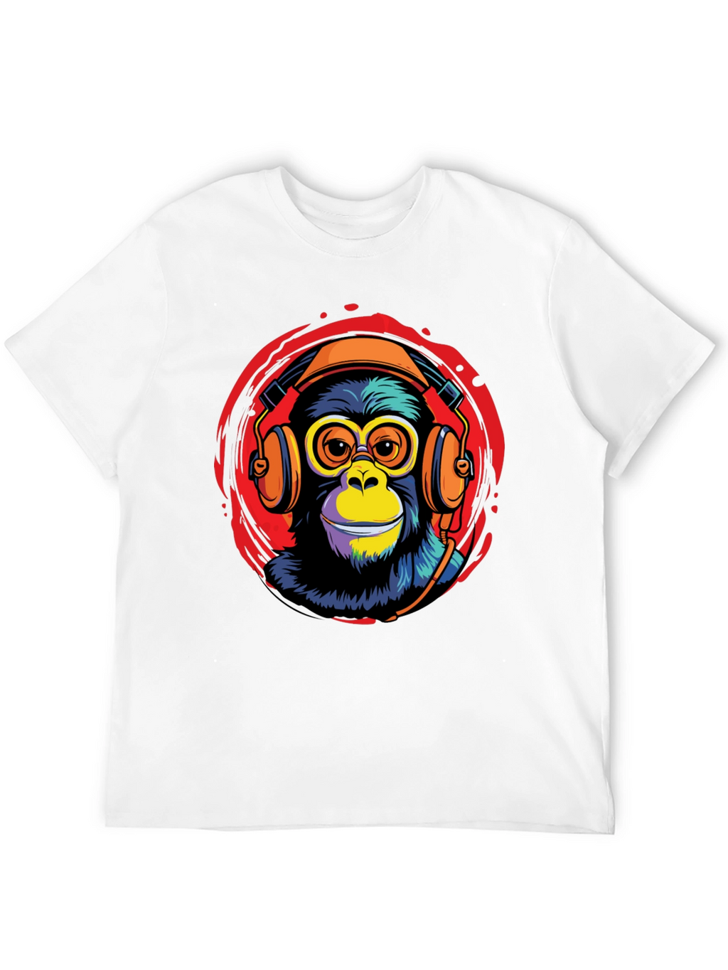 Cool Monkey DJ Graphic Tee - Black