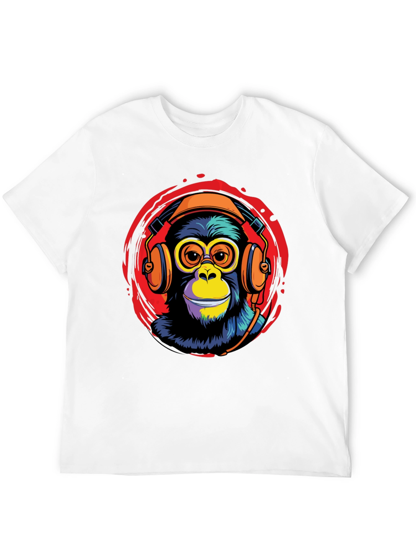 Cool Monkey DJ Graphic Tee - Black