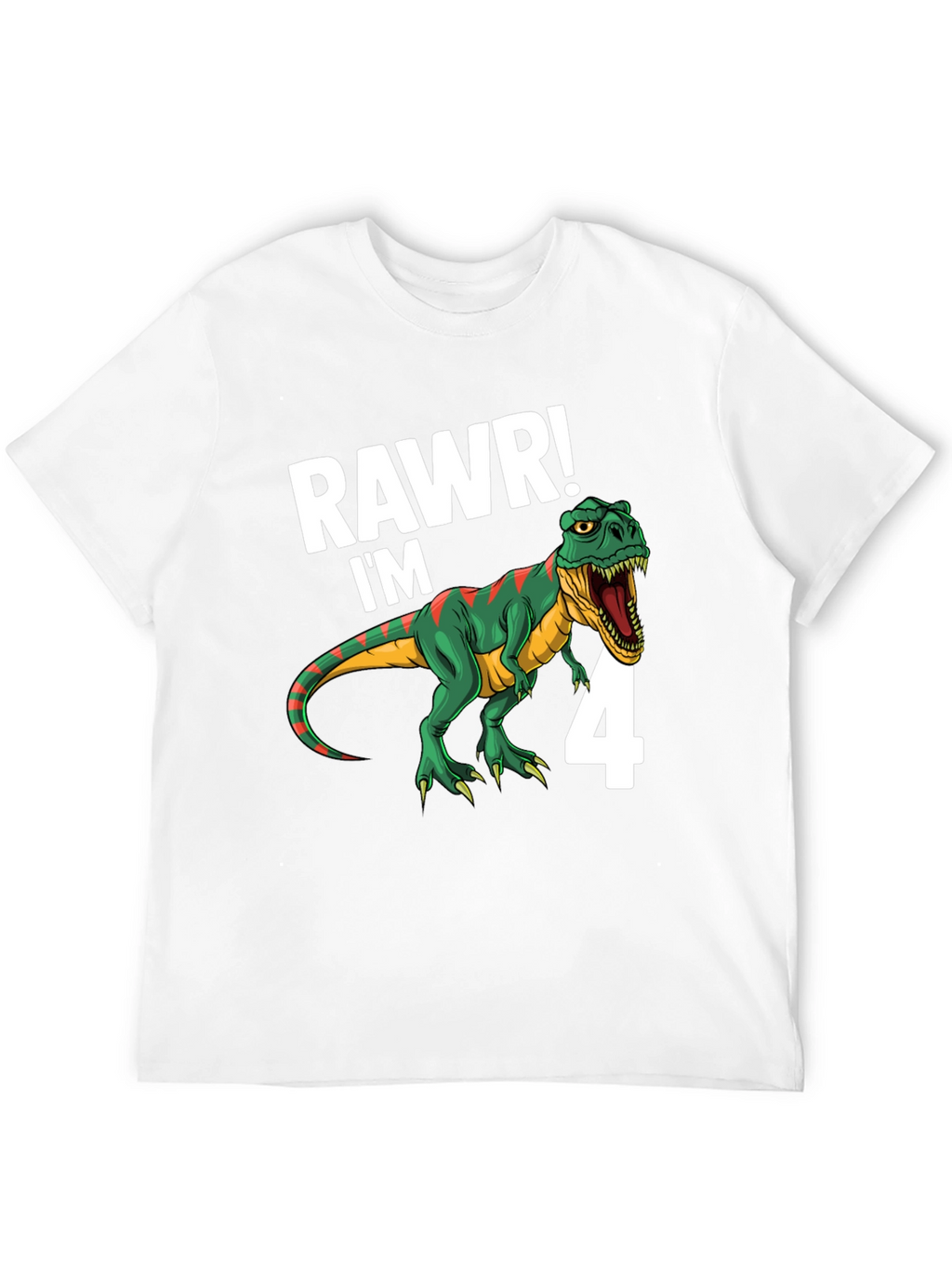 RAWR! Im 4 Dinosaur Birthday T-Shirt