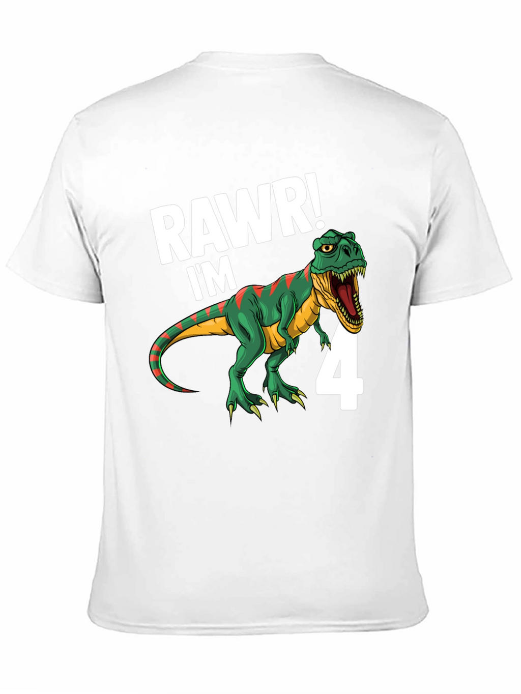 RAWR! Im 4 Dinosaur Birthday T-Shirt