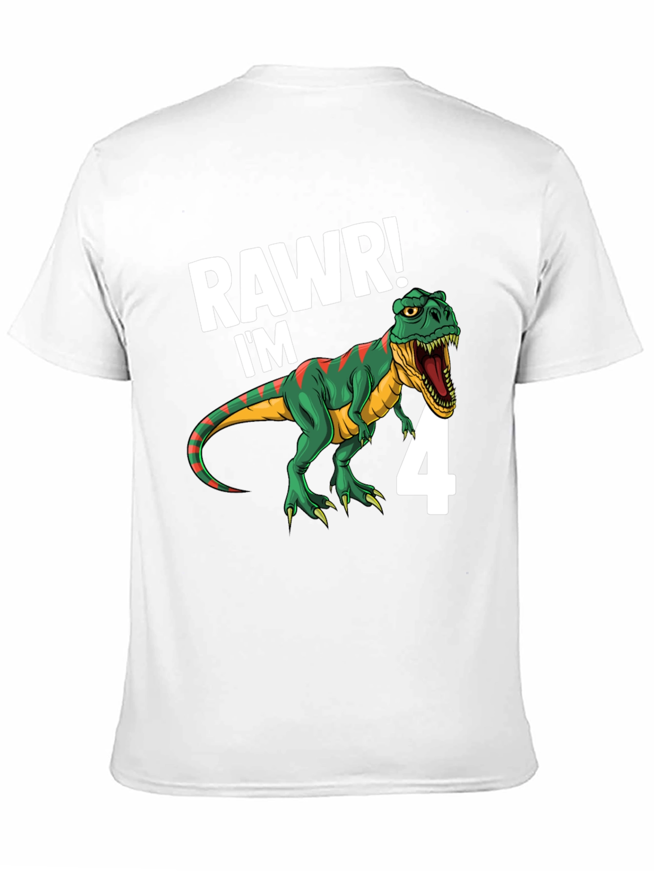 RAWR! Im 4 Dinosaur Birthday T-Shirt