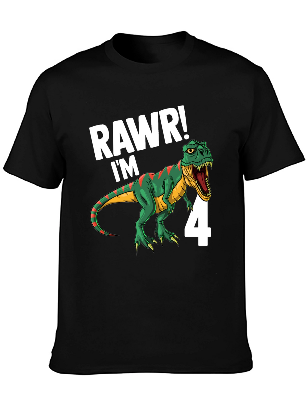 RAWR! Im 4 Dinosaur Birthday T-Shirt