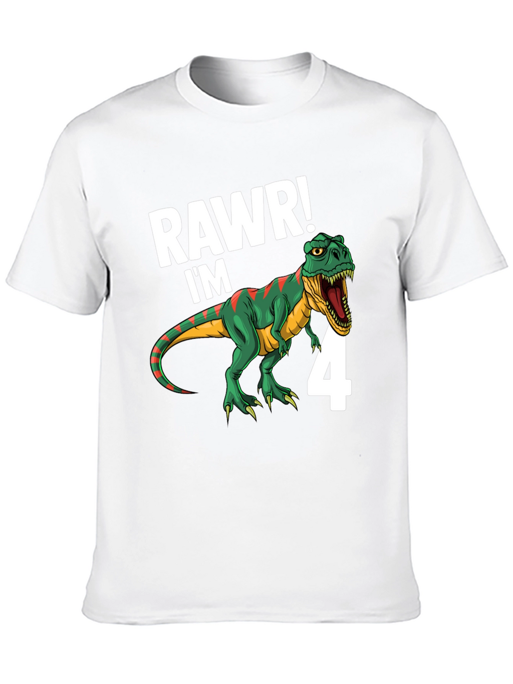 RAWR! Im 4 Dinosaur Birthday T-Shirt