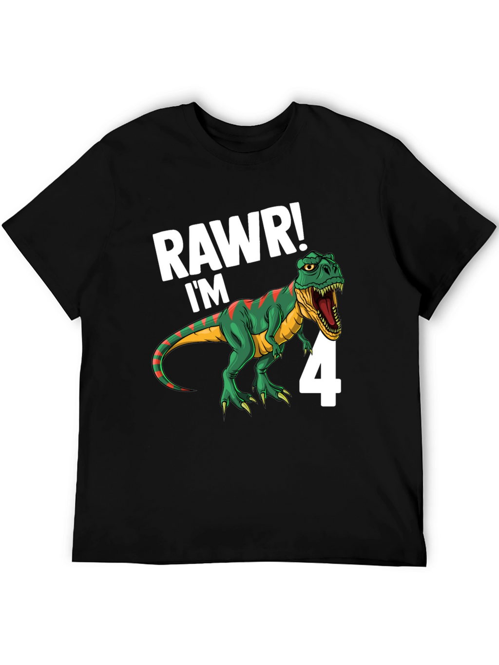 RAWR! Im 4 Dinosaur Birthday T-Shirt