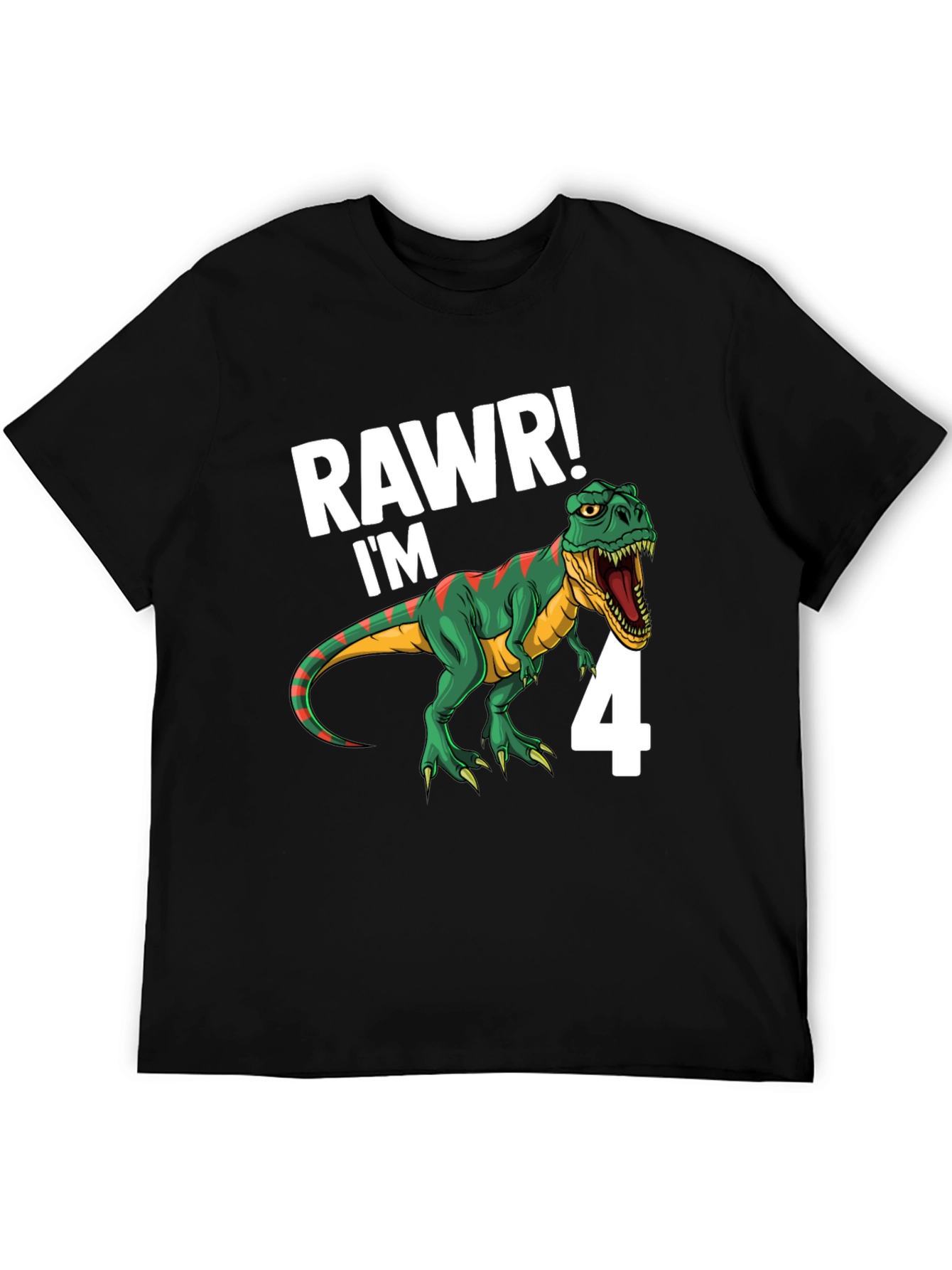RAWR! Im 4 Dinosaur Birthday T-Shirt
