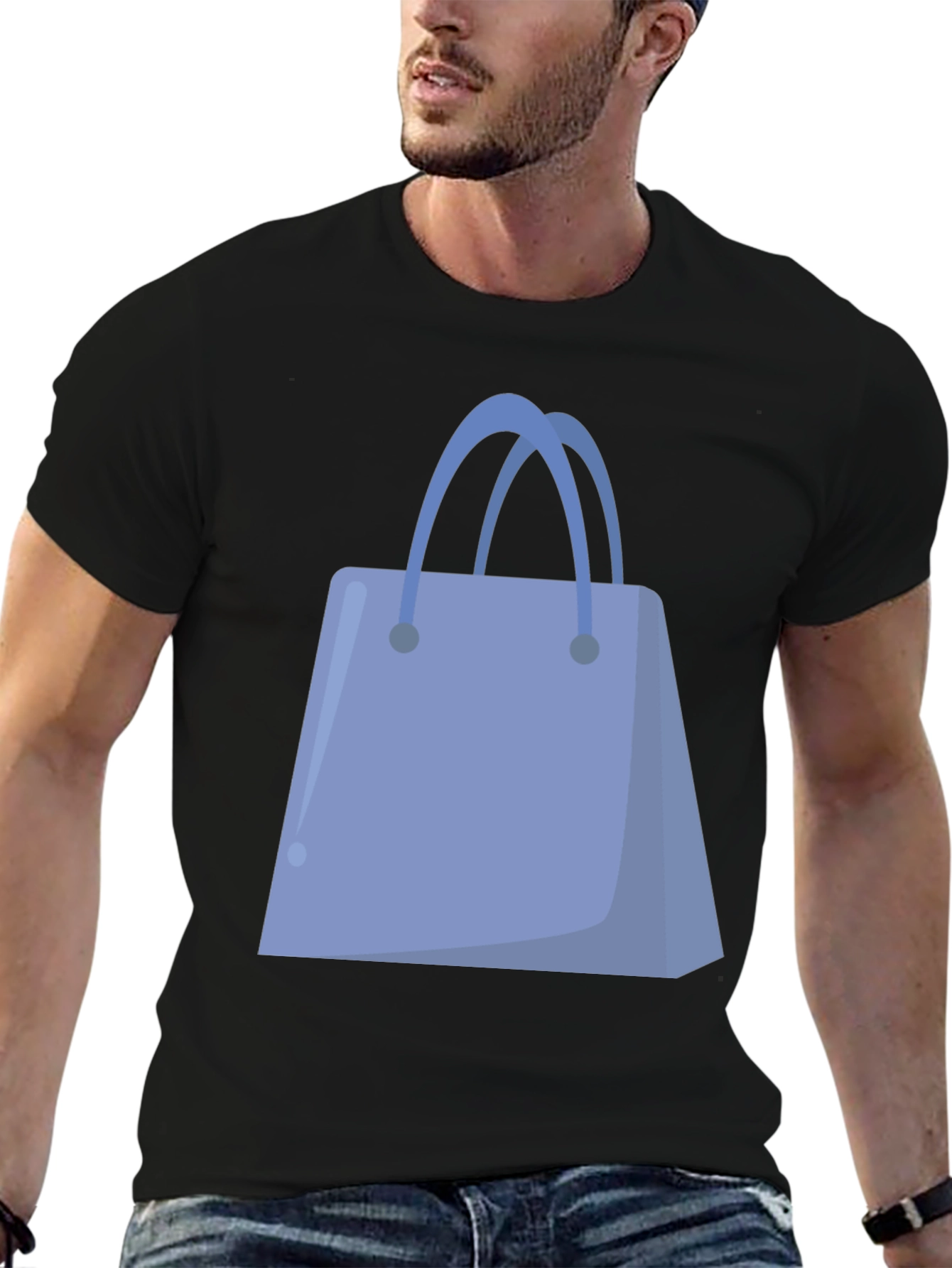 Shopping Bag Graphic Tee - Stylish & Unique Design